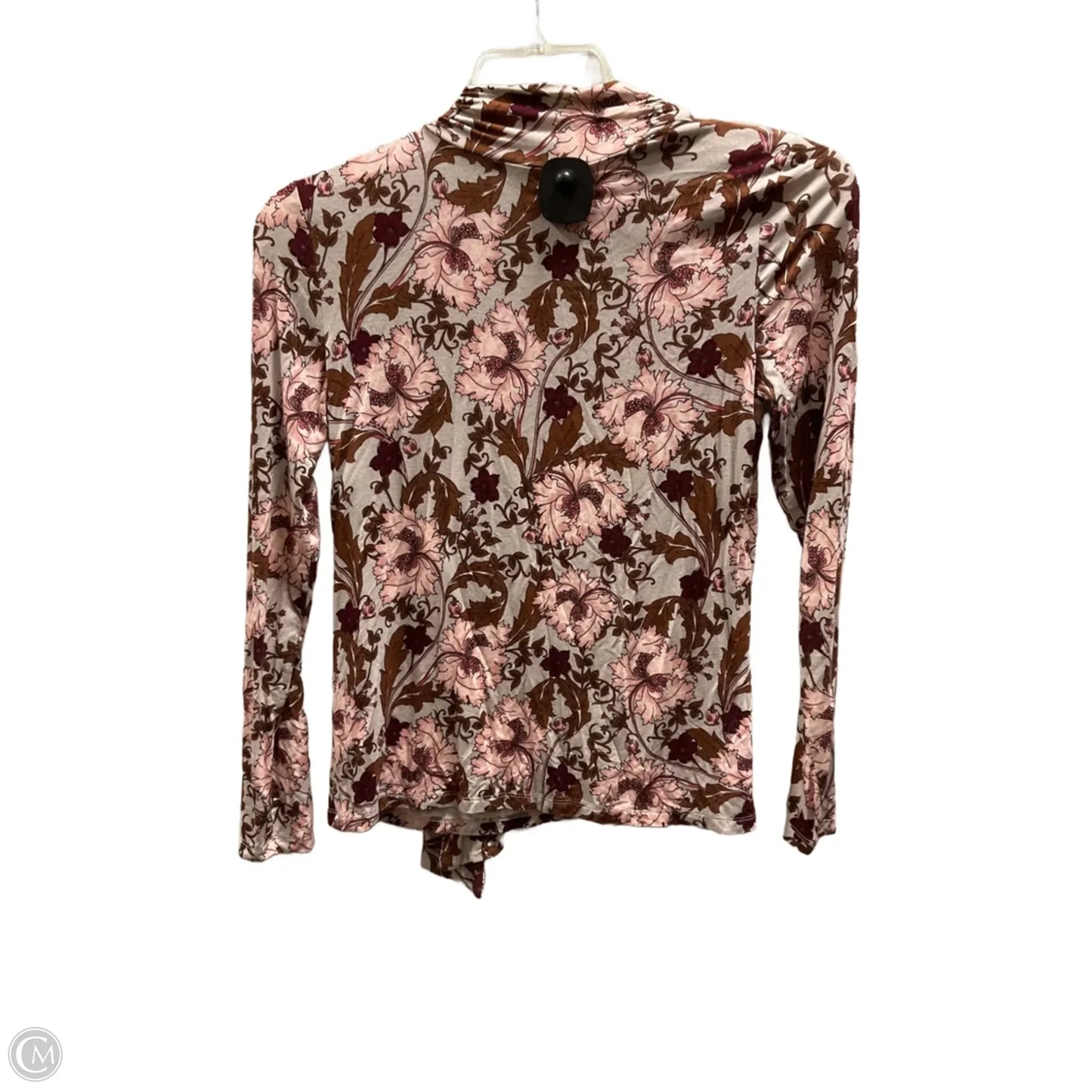 Top Long Sleeve Basic By Ann Taylor In Pink & Tan, Size: Xs