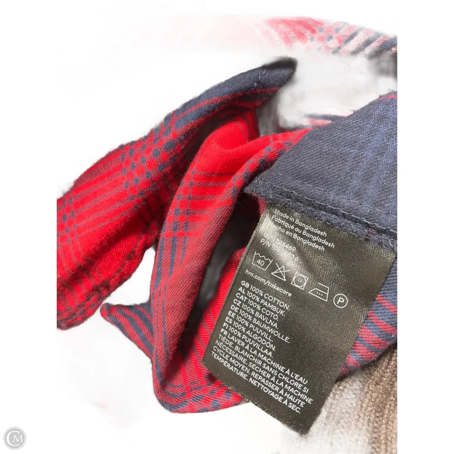 Blouse Long Sleeve By H&m In Plaid Pattern, Size: Xs