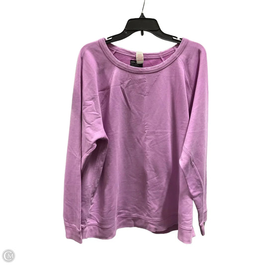 Athletic Sweatshirt Crewneck By Lane Bryant In Purple, Size: 2x