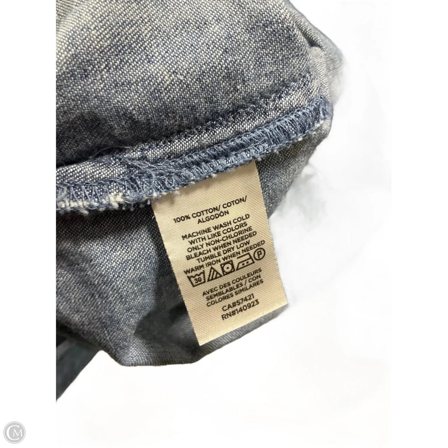 Blouse Long Sleeve By Loft In Blue, Size: M