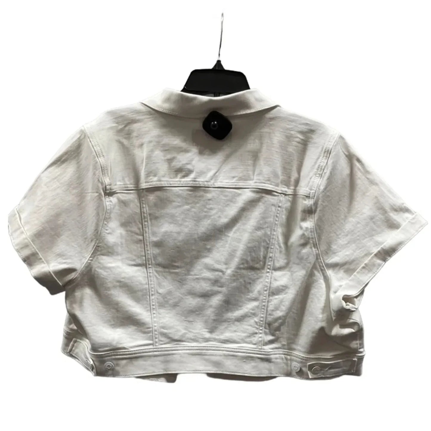 Jacket Denim By Torrid In White, Size: 3x