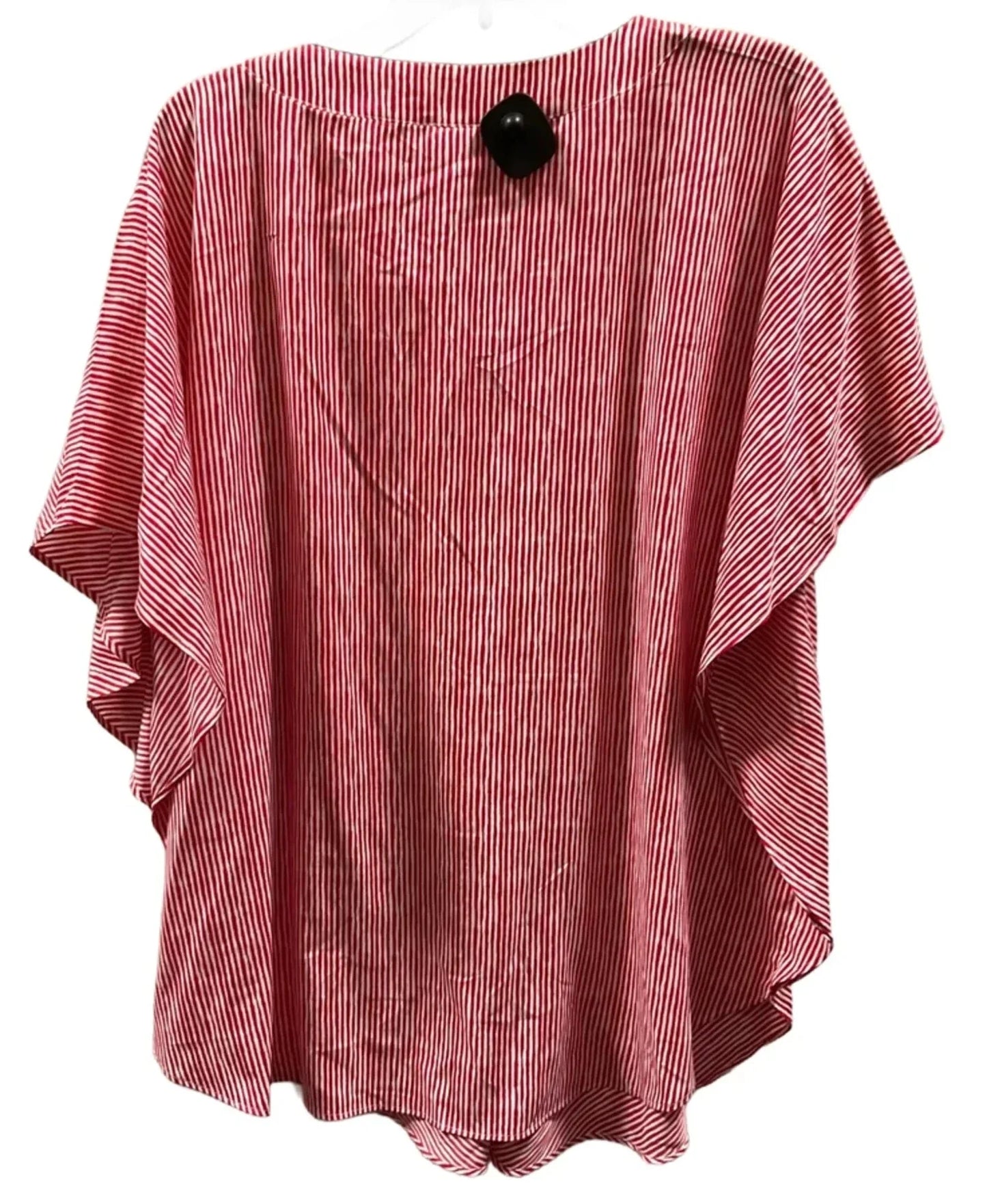 Top Short Sleeve By Chicos In Striped Pattern, Size: L