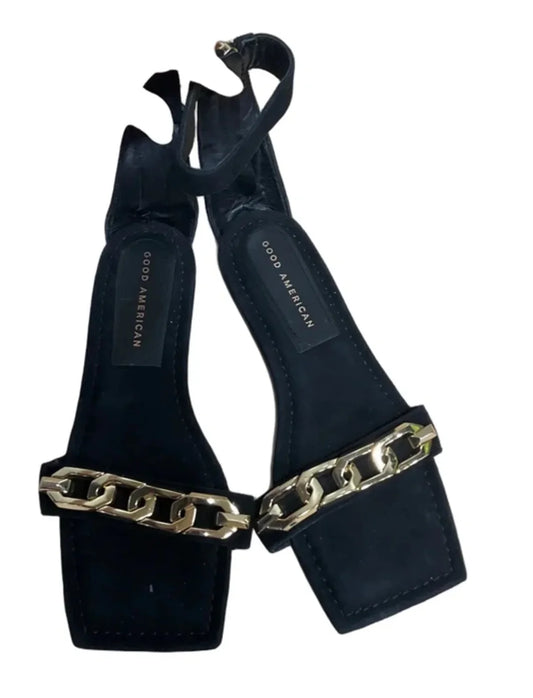 Sandals Flats By Good American In Black, Size: 6.5