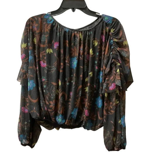 Top Long Sleeve By Free People In Floral Print, Size: S