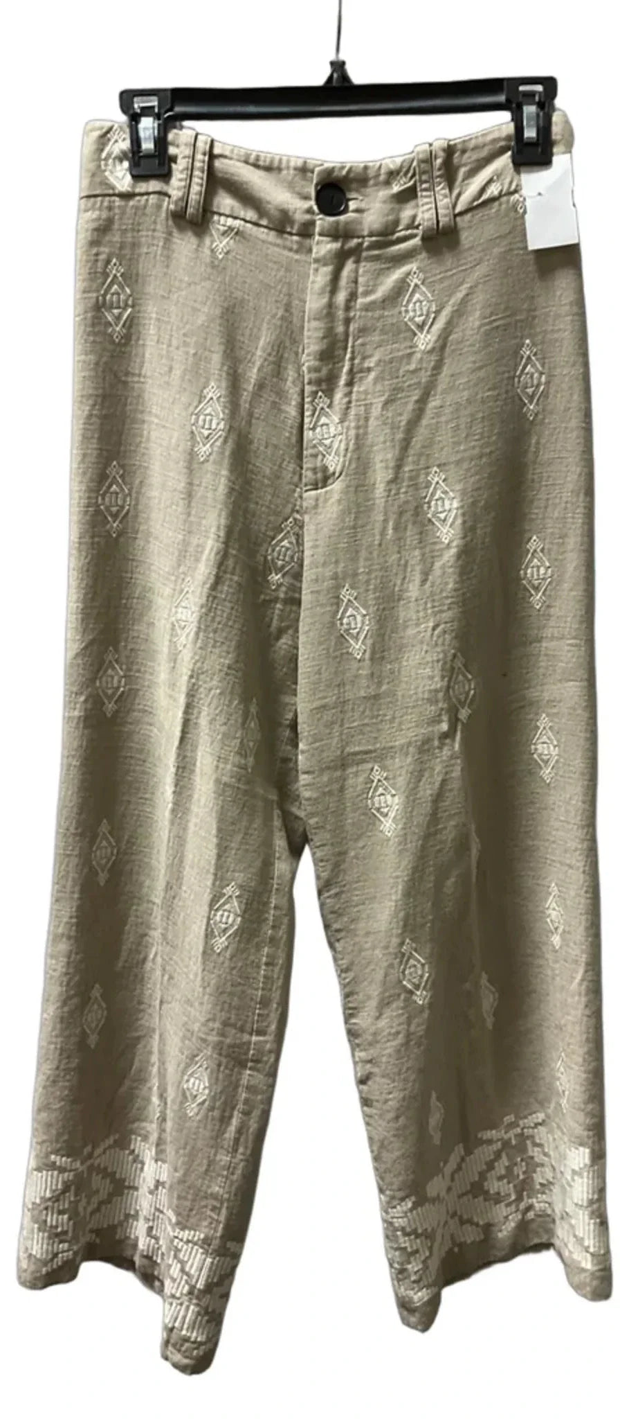 Pants Cropped By Zara In Tan, Size: S