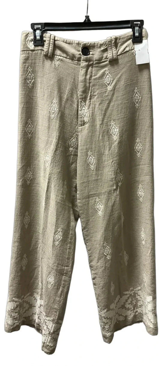 Pants Cropped By Zara In Tan, Size: S