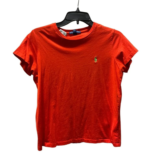 Top Short Sleeve Basic By Ralph Lauren In Orange, Size: L