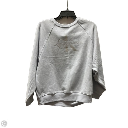 Athletic Sweatshirt Crewneck By Calvin Klein In Purple, Size: L