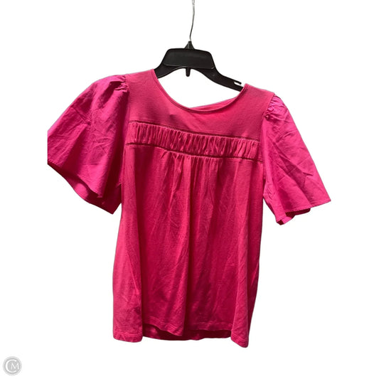 Top Short Sleeve By Loft In Pink, Size: Xs