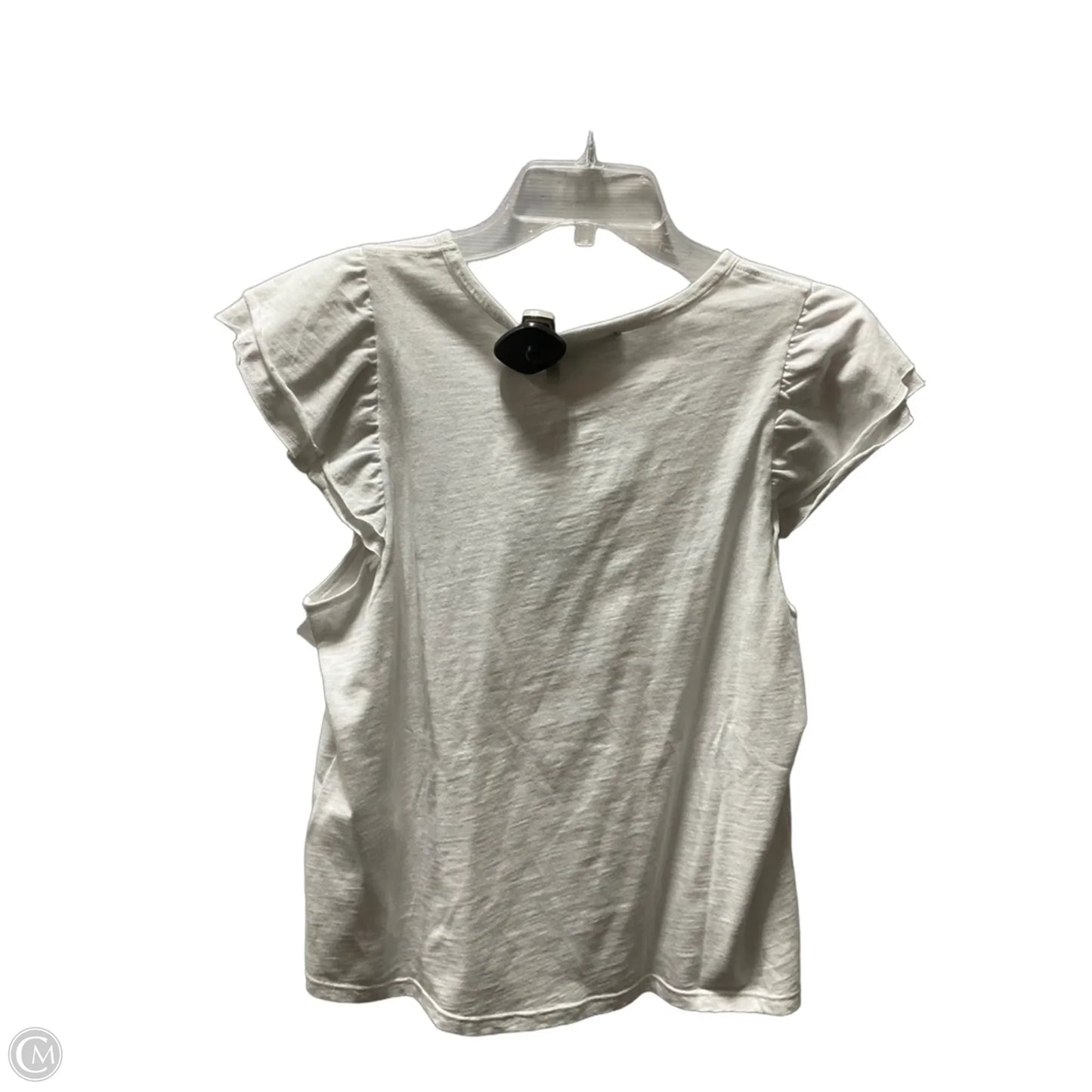 Top Short Sleeve By Dkny In White, Size: M