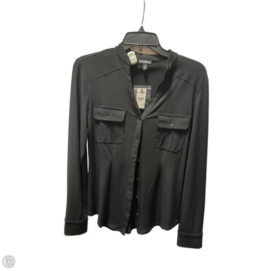 Blouse Long Sleeve By Express In Black, Size: S