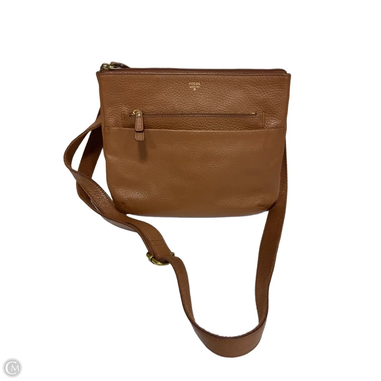 Crossbody Leather By Fossil, Size: Small
