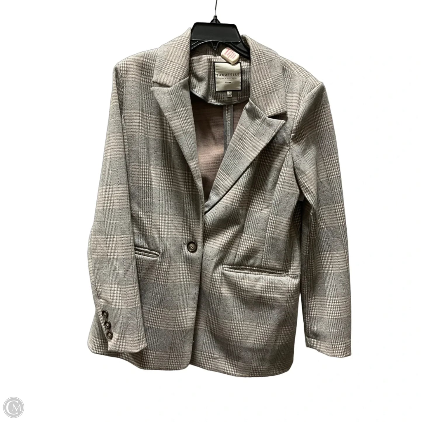 Blazer By Bagatelle In Plaid Pattern, Size: L