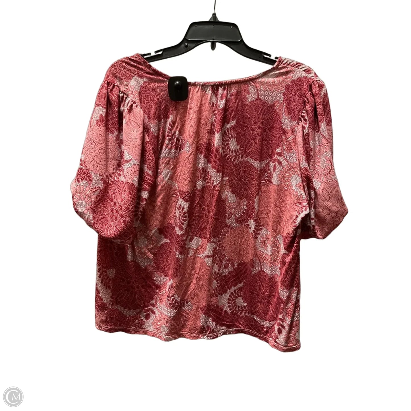 Top Short Sleeve By Loft In Red, Size: Xl