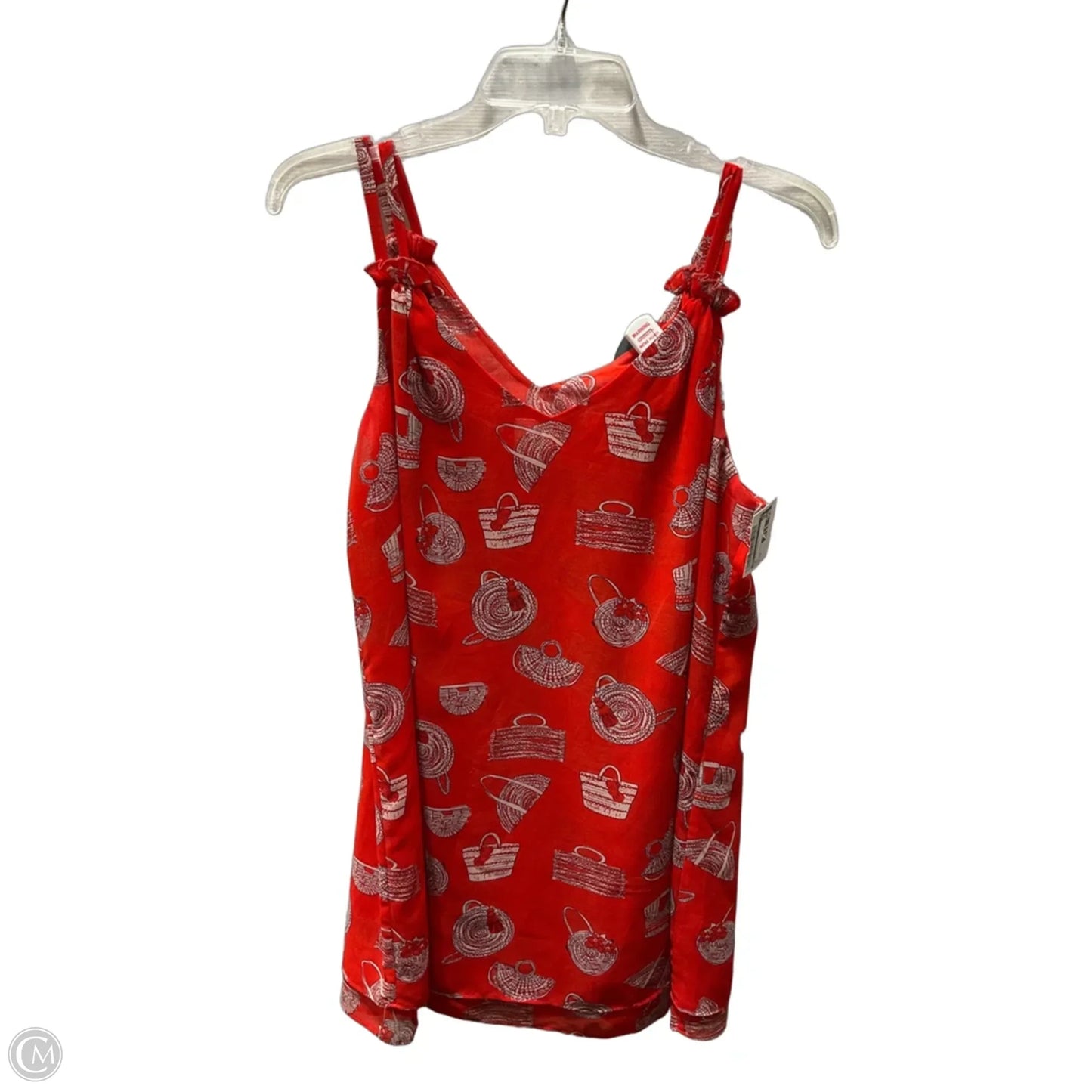 Top Sleeveless By Cabi In Red, Size: M