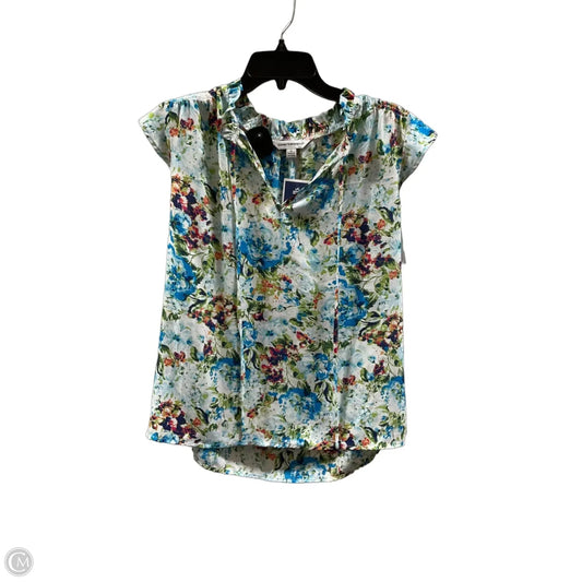 Top Short Sleeve By Counterparts In Blue & Green, Size: M