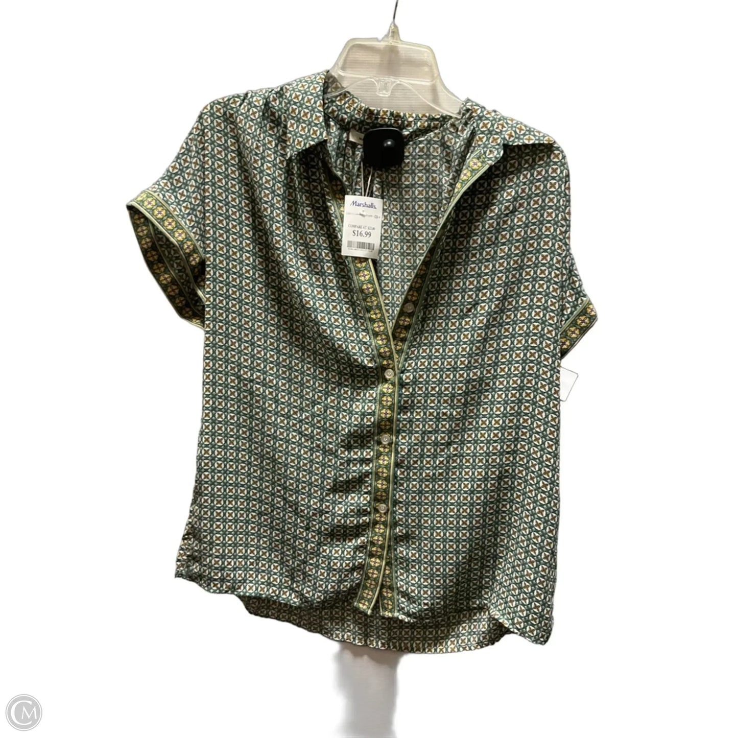 Top Short Sleeve By Max Studio In Green, Size: M