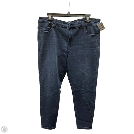 Jeans Skinny By Liverpool In Blue Denim, Size: 16