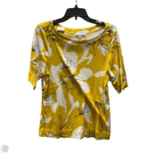 Top Short Sleeve By Chicos In Yellow, Size: L