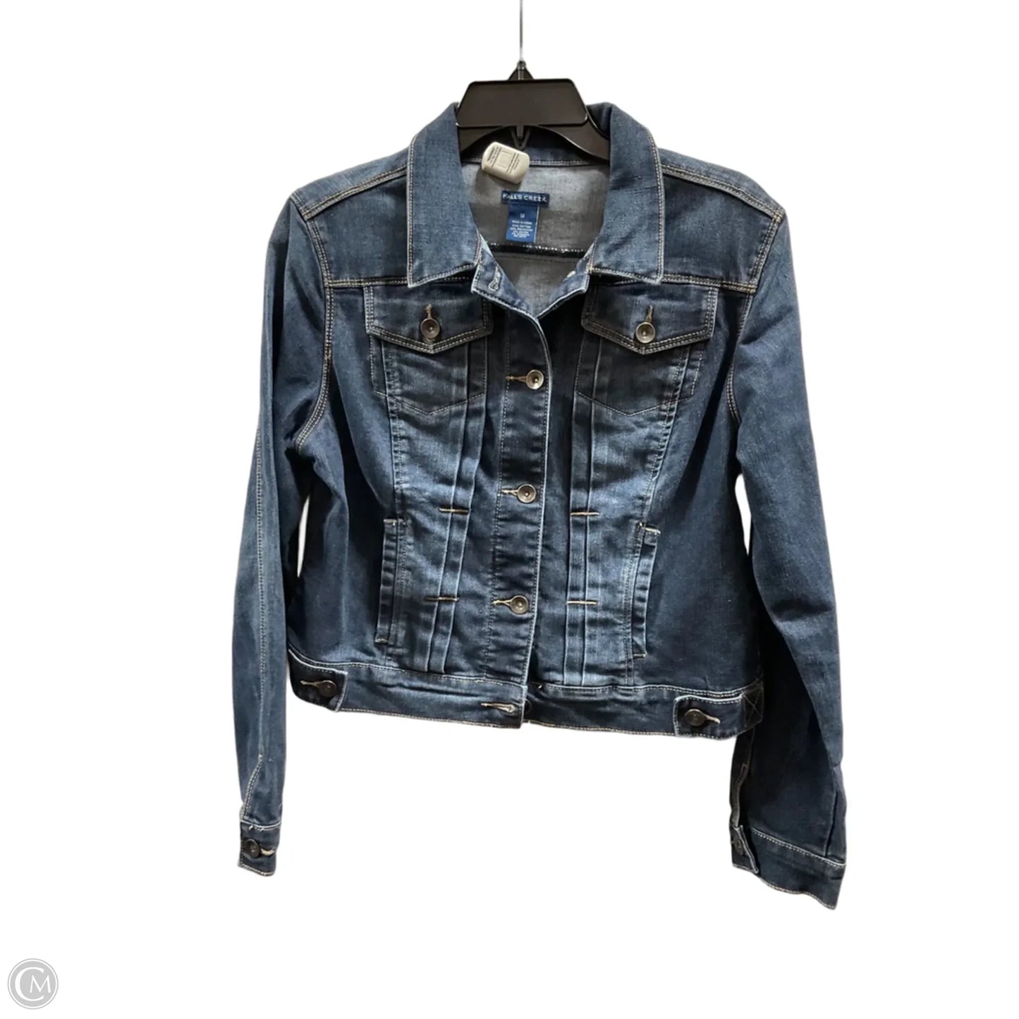 Jacket Denim By Falls Creek In Blue Denim, Size: M