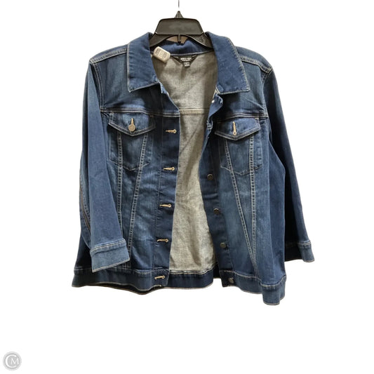 Jacket Denim By Simply Vera In Blue Denim, Size: L