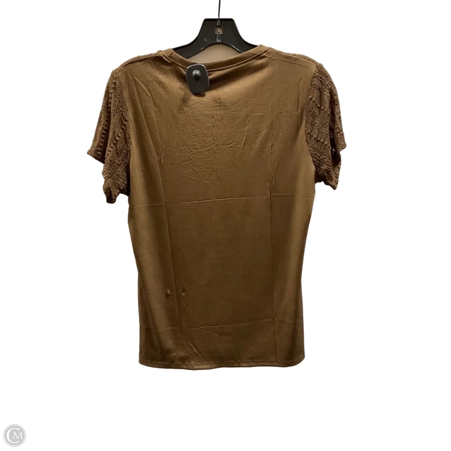 Top Short Sleeve Basic By Cmf In Brown, Size: M