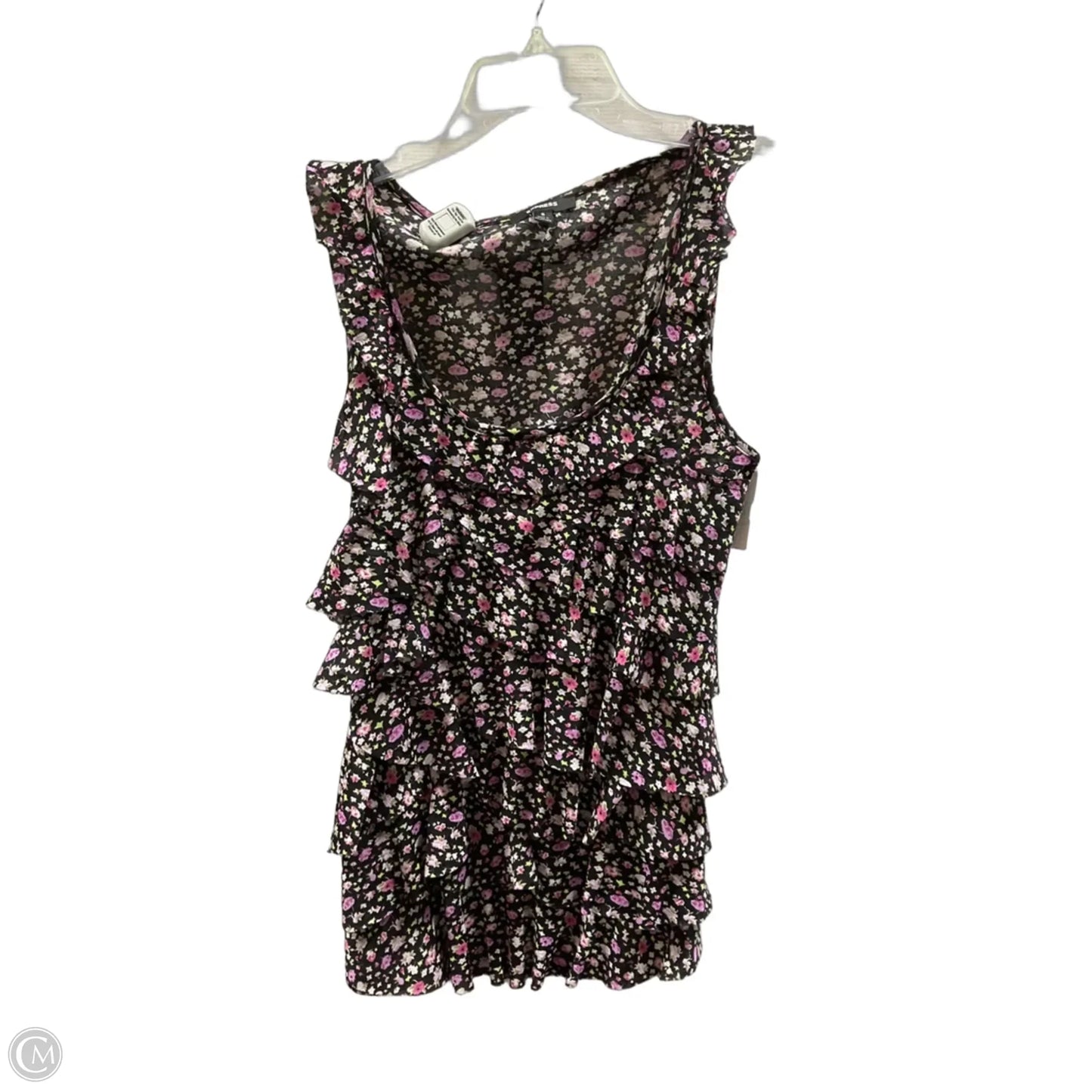 Top Sleeveless By Express In Floral Print, Size: S