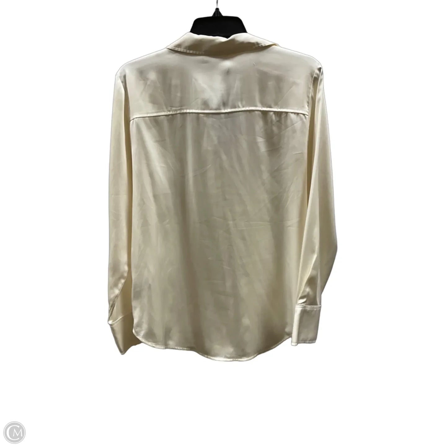 Blouse Long Sleeve By H&m In Cream, Size: S