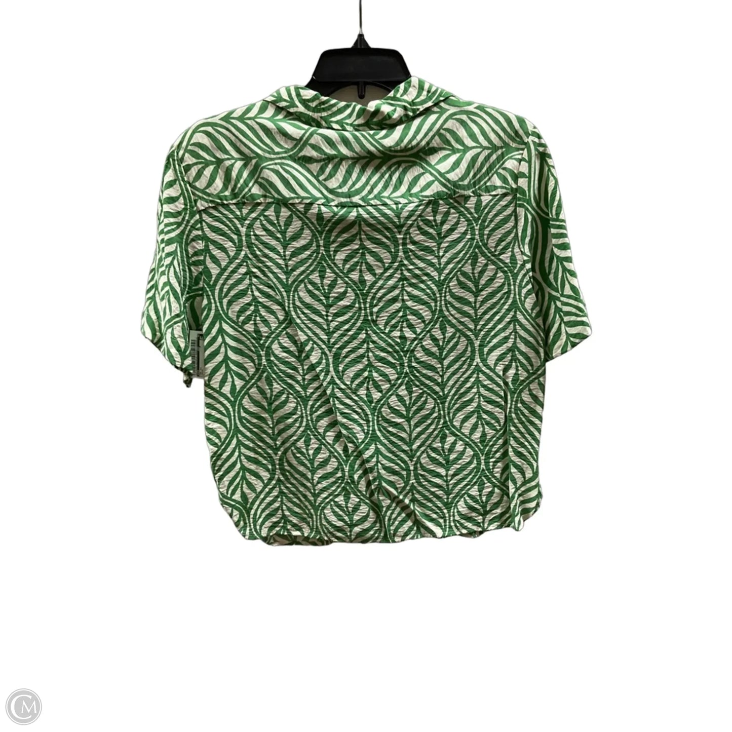 Top Short Sleeve By H&m In Green, Size: S