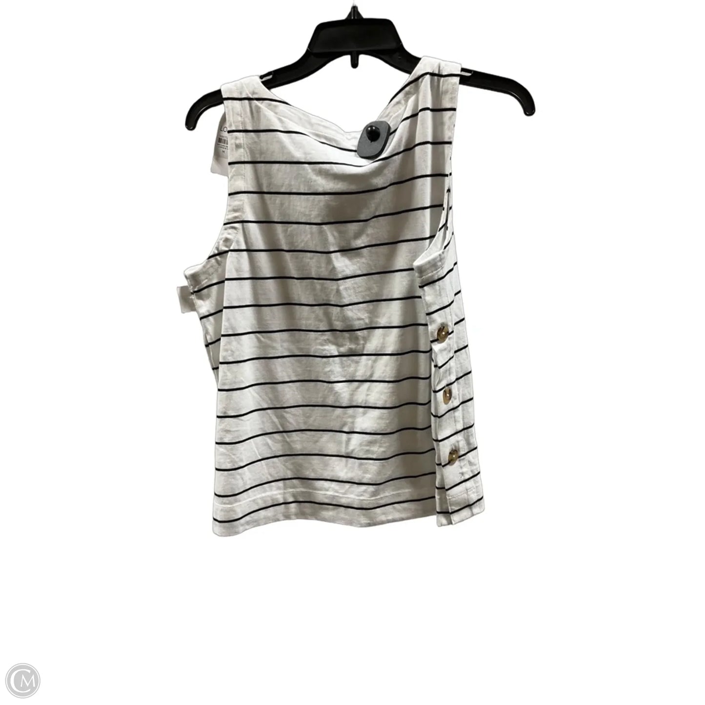 Top Sleeveless Basic By Loft In Striped Pattern, Size: M
