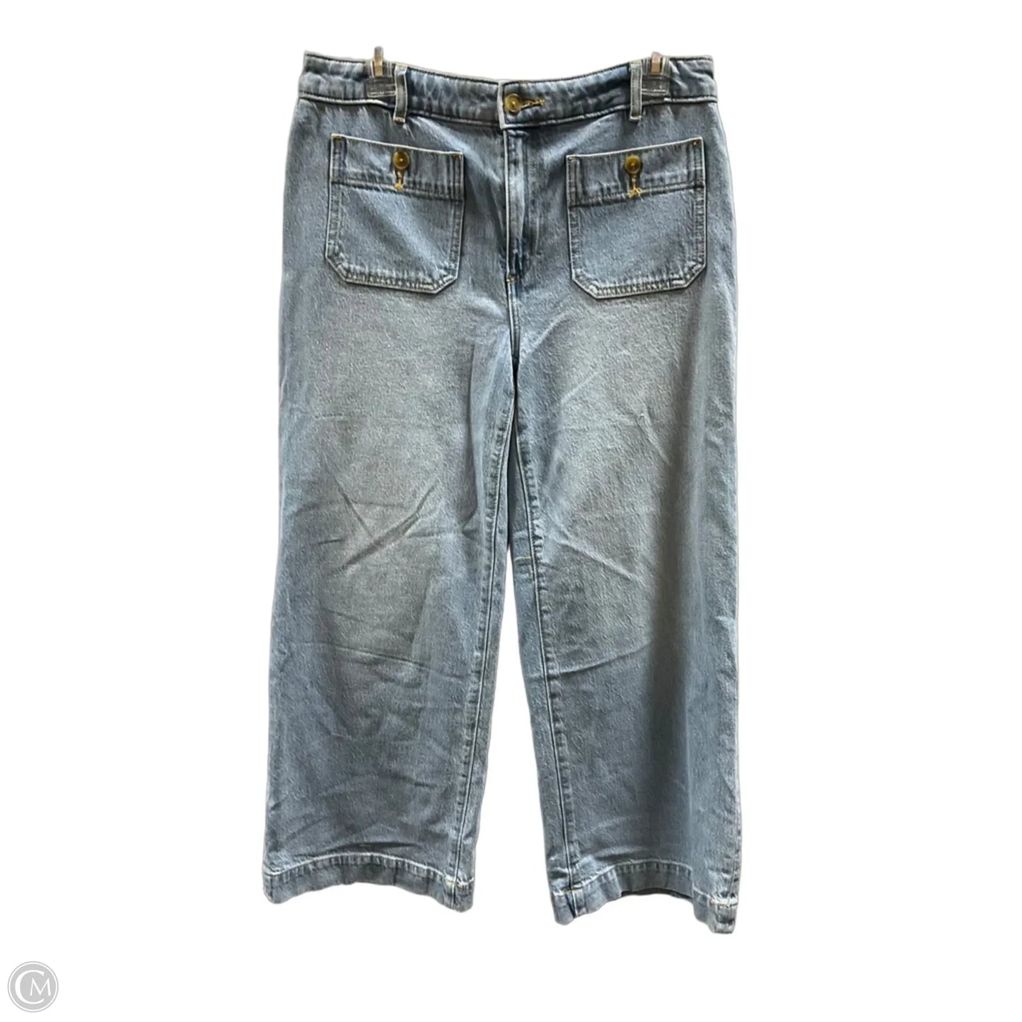 Jeans Wide Leg By Loft In Blue Denim, Size: 6