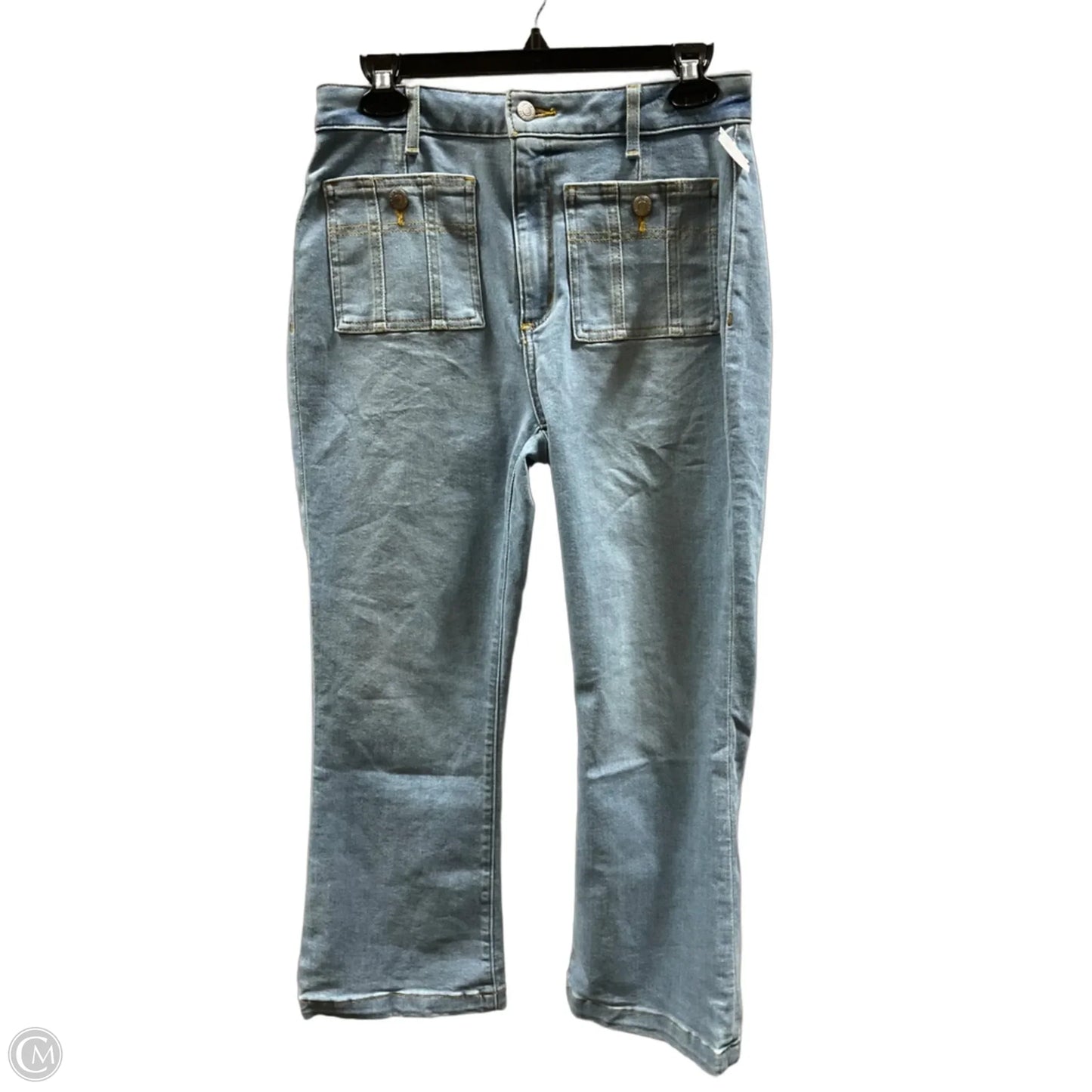 Jeans Cropped By Loft In Blue Denim, Size: 6