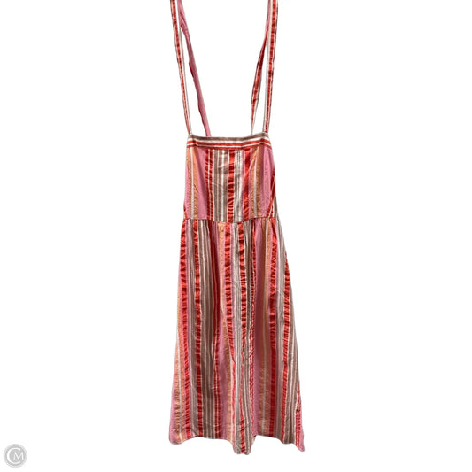 Dress Casual Midi By Loft In Striped Pattern, Size: M