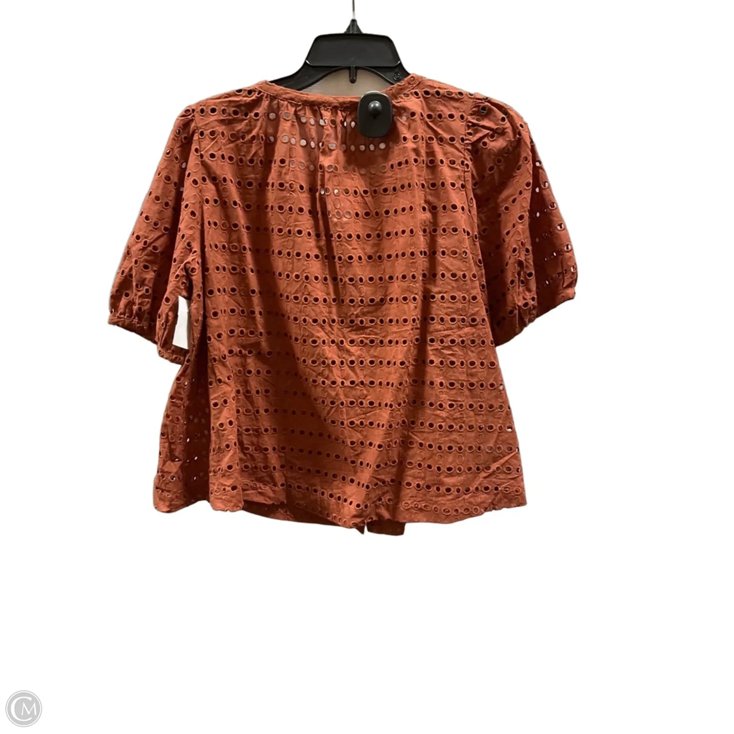 Top Short Sleeve By Loft In Brown, Size: S