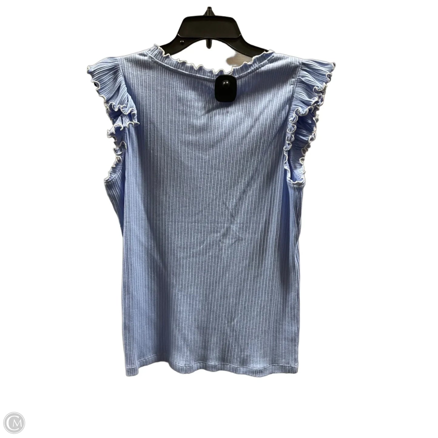 Top Short Sleeve By Loft In Blue, Size: L