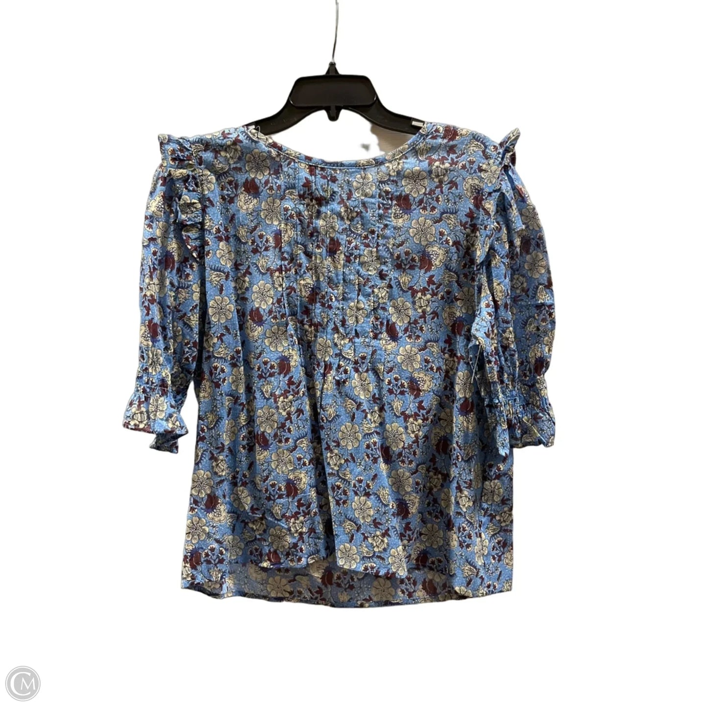 Top Short Sleeve By Loft In Blue, Size: M