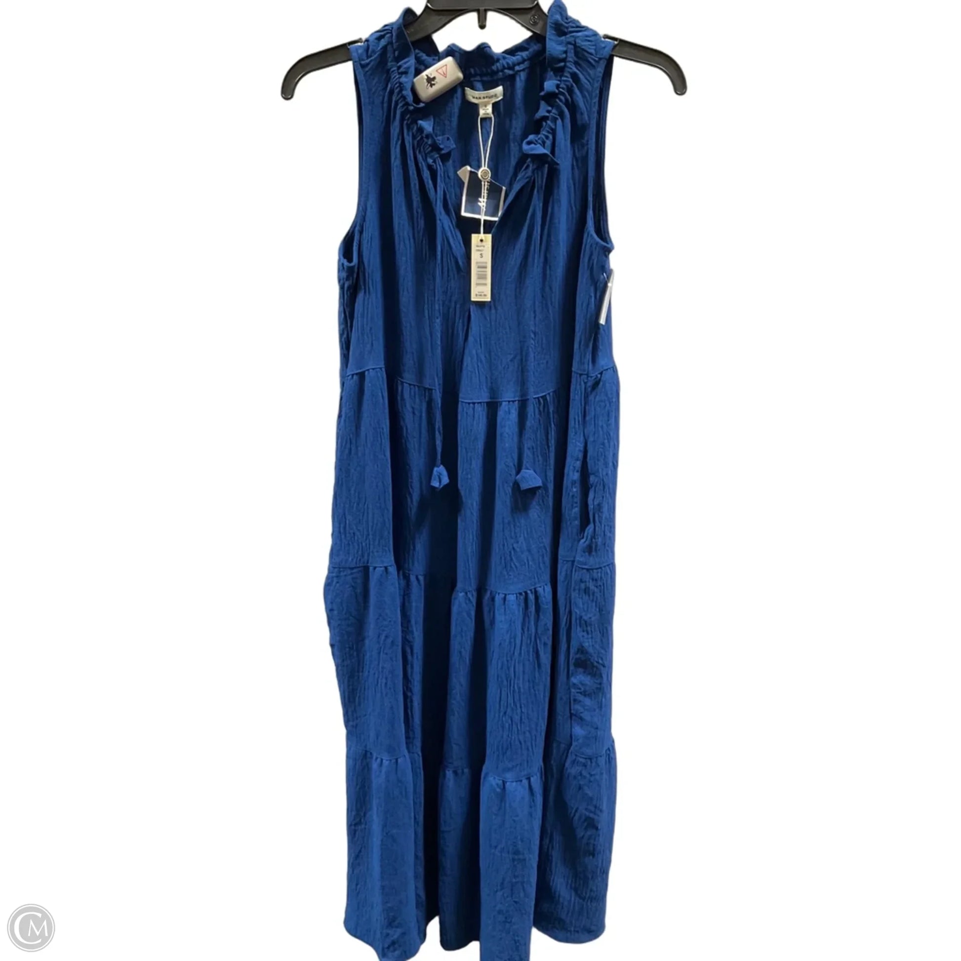 max studio blue dress Dress Casual Maxi By Max Studio In Blue & White, Size: Xl