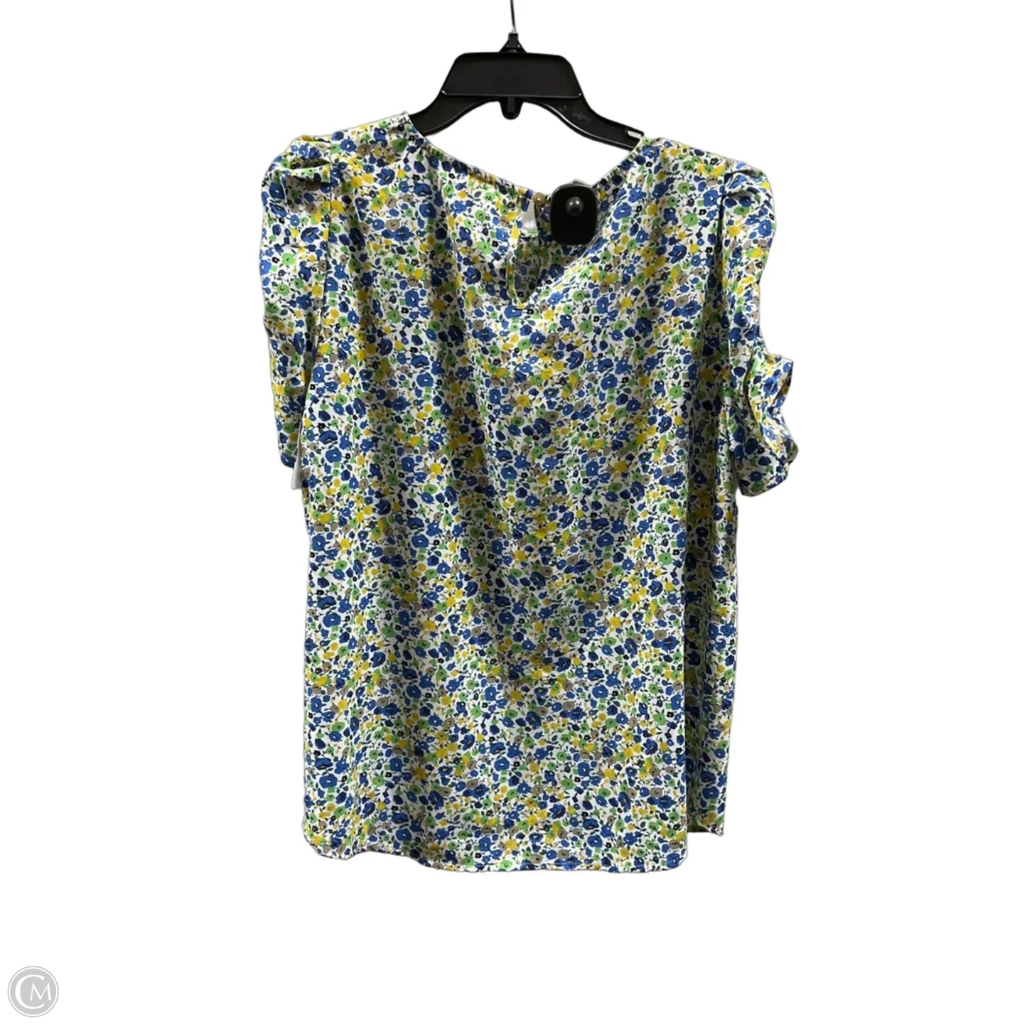 Top Short Sleeve By Betseys Boutique Shop In Blue & Green, Size: M