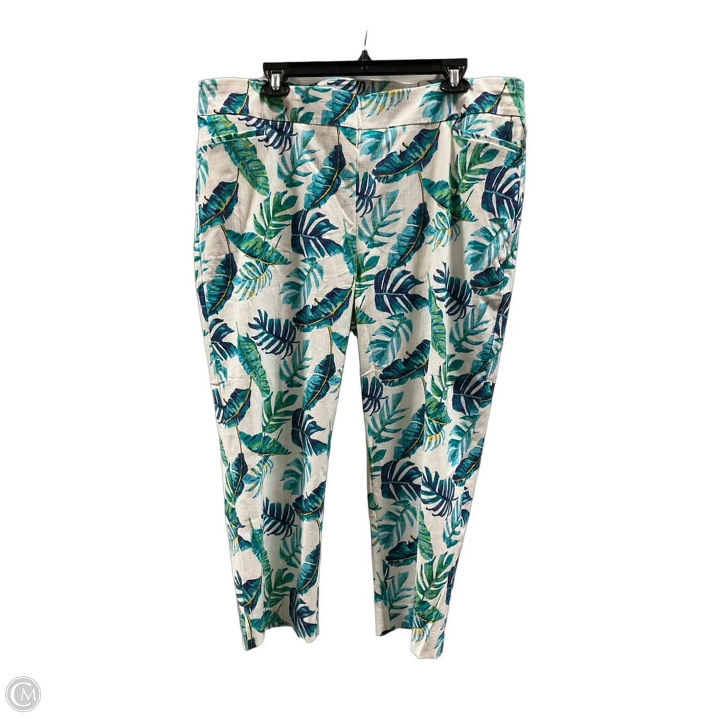 Pants Cropped By Chicos In Tropical Print, Size: Xl
