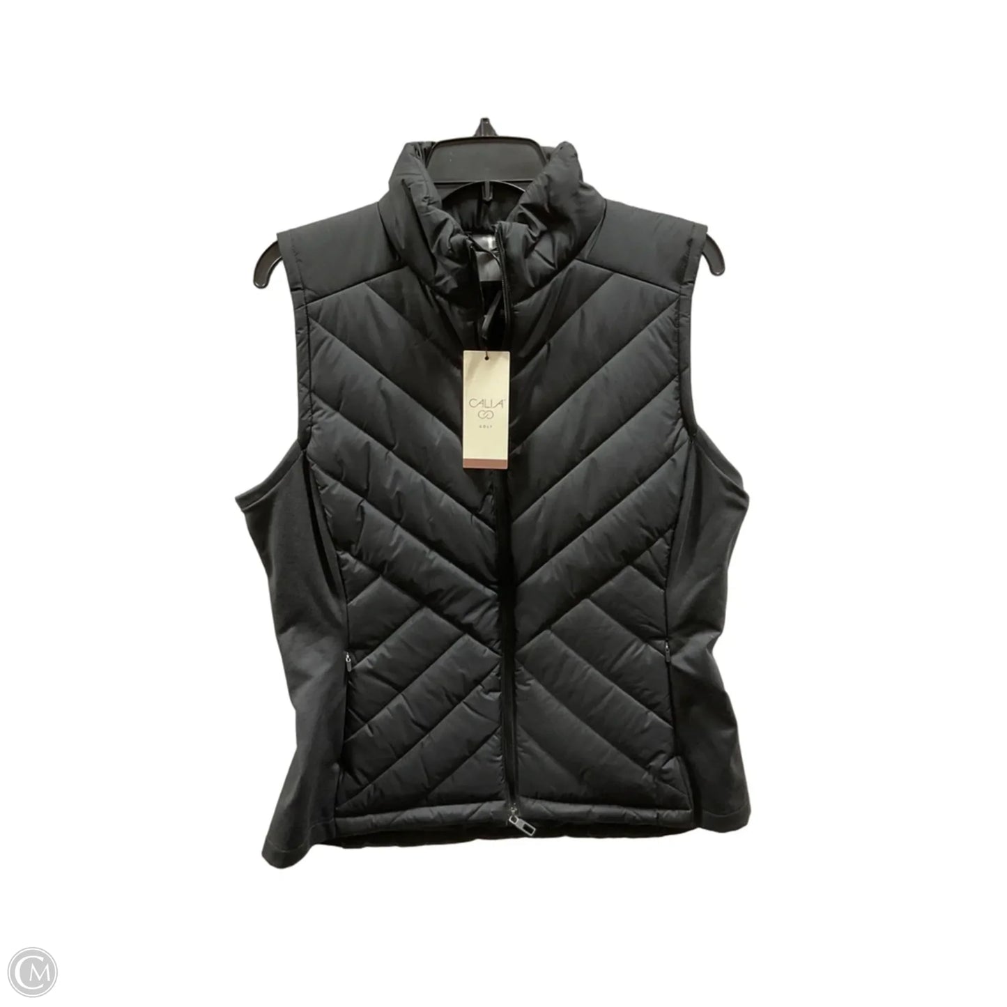 Vest Puffer & Quilted By Calia In Black, Size: L