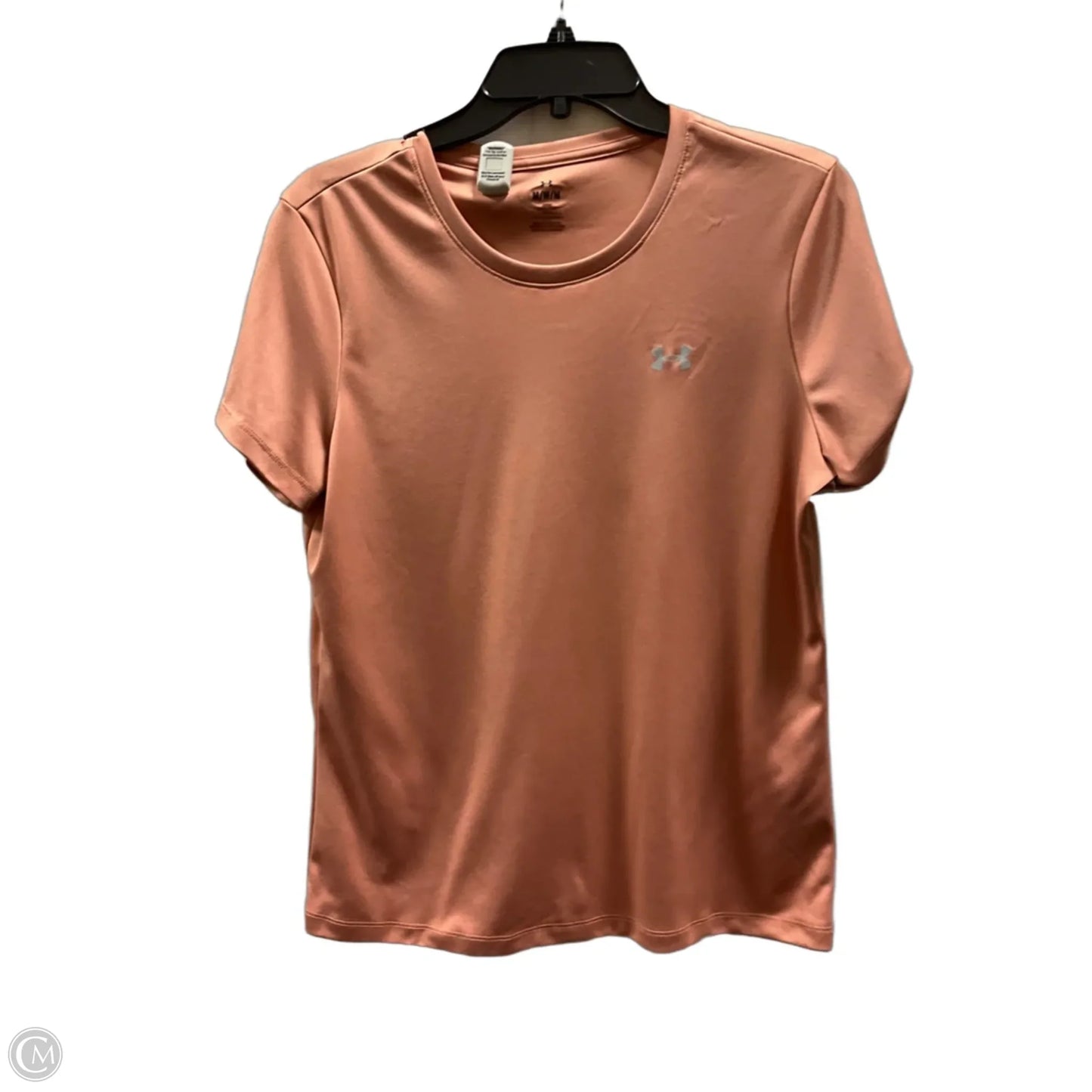 Athletic Top Short Sleeve By Under Armour In Orange, Size: M