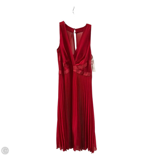 white house black market red dress Satin Ruffle Gown