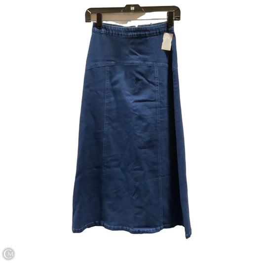 Skirt Maxi By Bl-nk In Blue Denim, Size: Xs