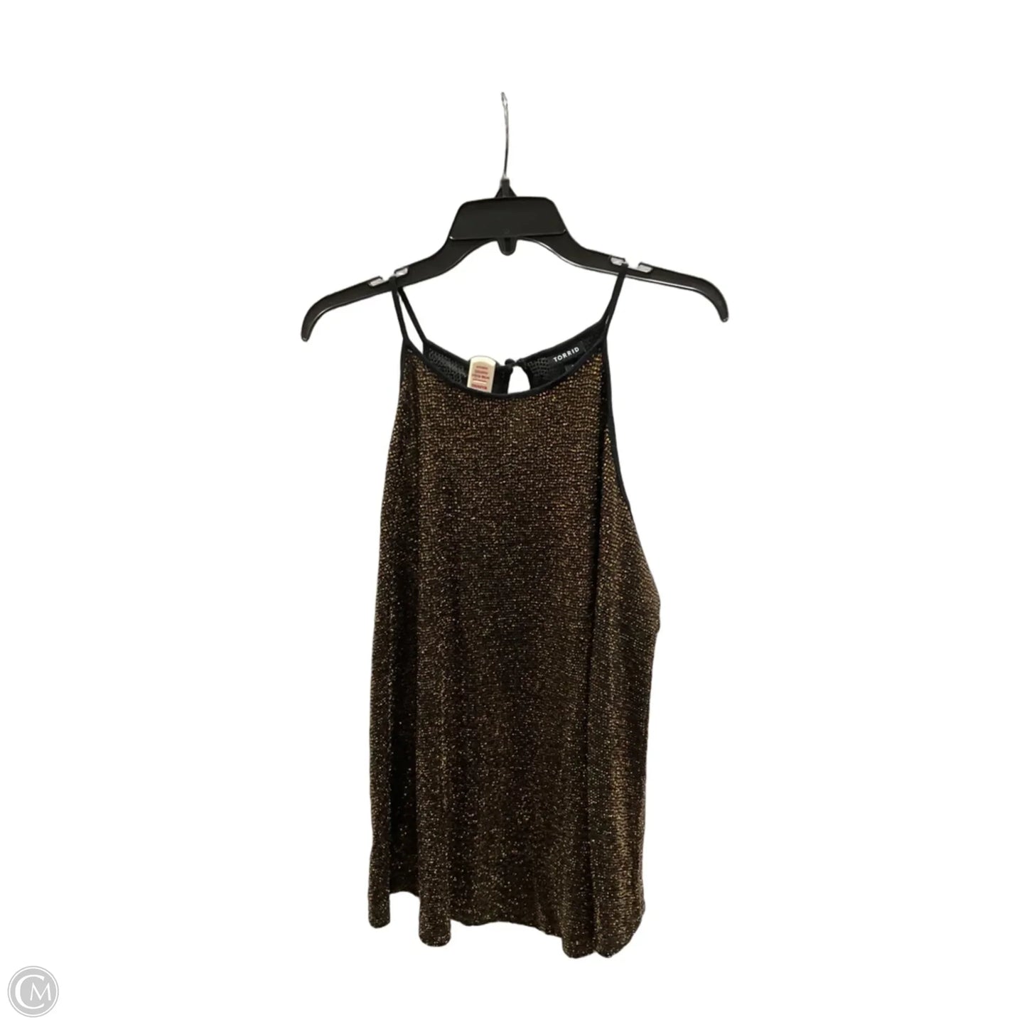 Top Sleeveless By Torrid In Gold, Size: 2x