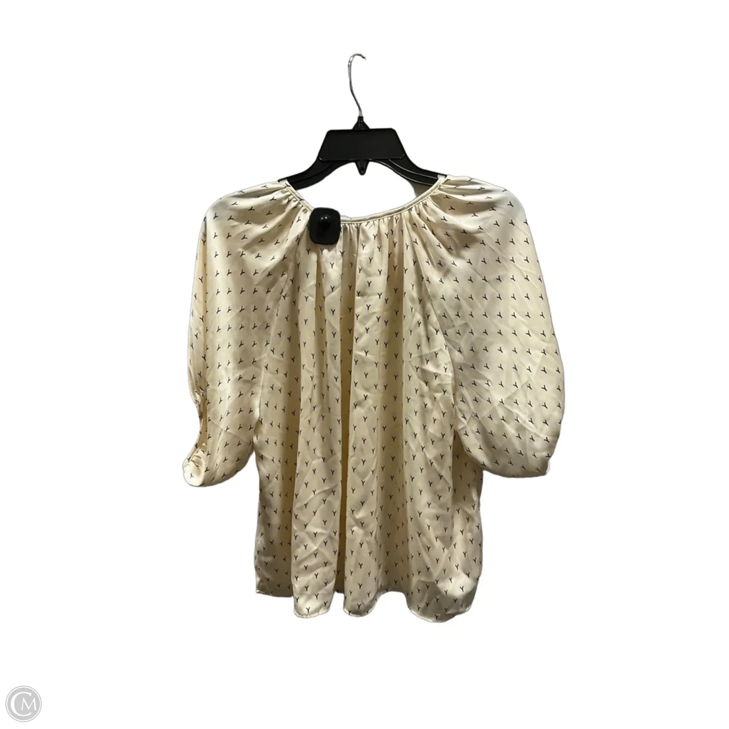 Top Short Sleeve By H&m In Cream, Size: S