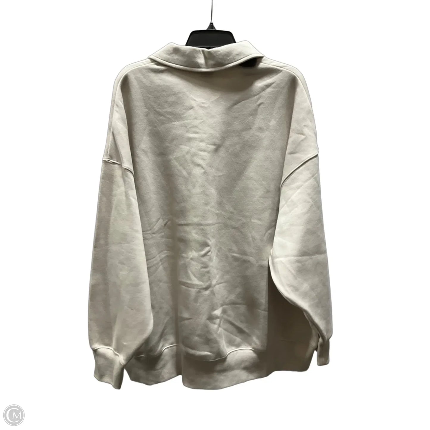 Athletic Sweatshirt Collar By Nike In Tan, Size: L