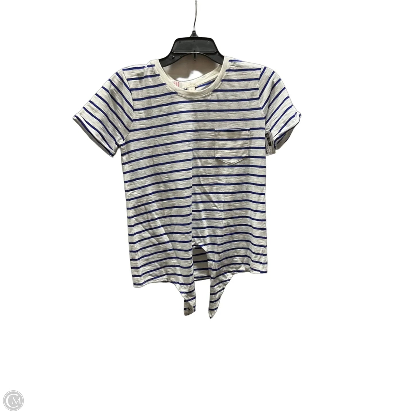 Top Short Sleeve Basic By J. Crew In Striped Pattern, Size: Xs