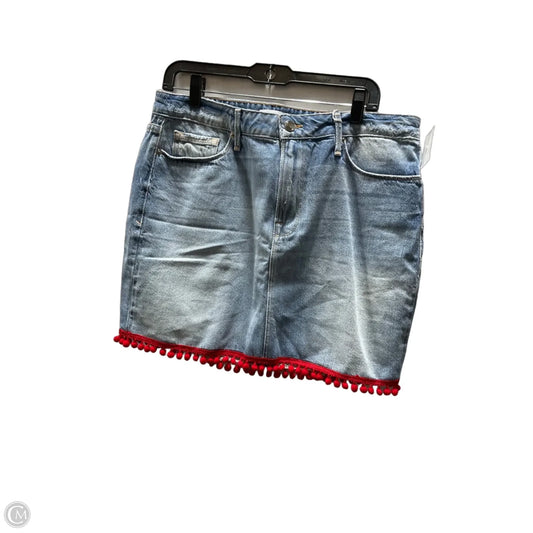 Skirt Mini & Short By Good American In Blue Denim, Size: 10