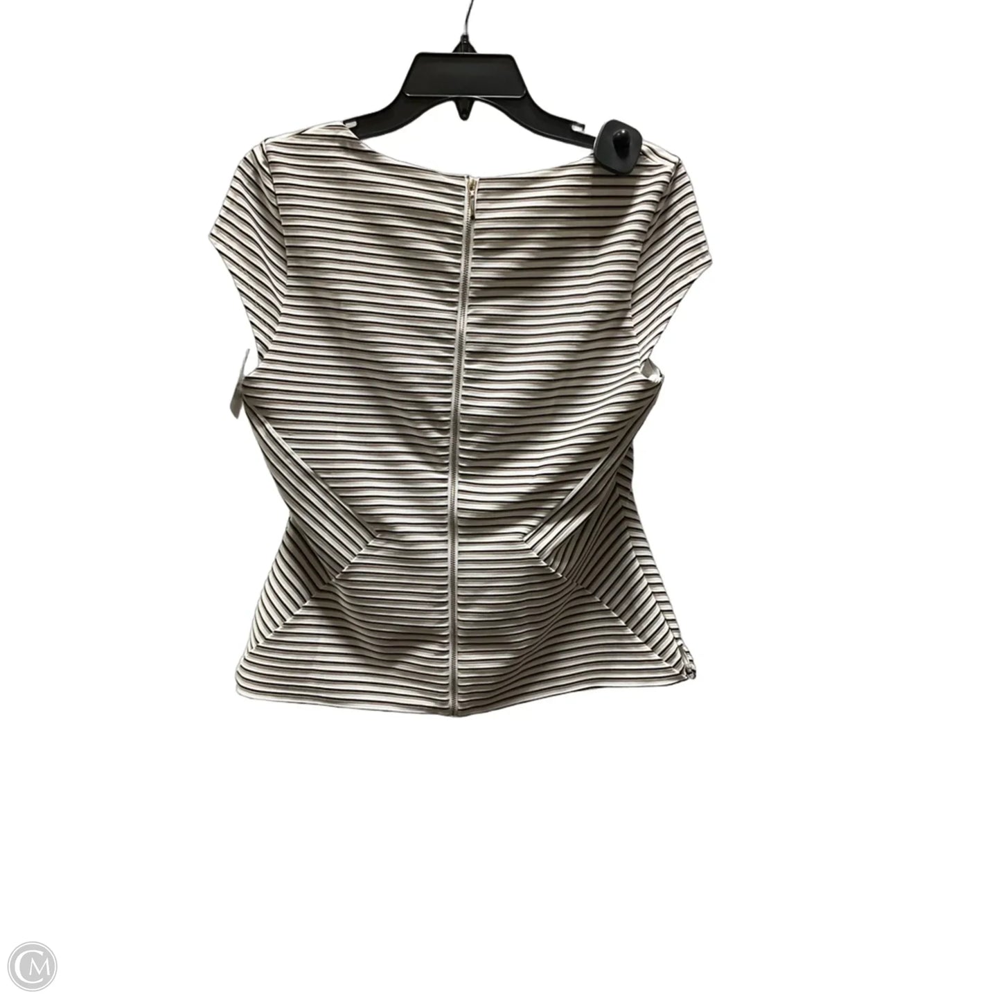 Top Short Sleeve By White House Black Market In Striped Pattern, Size: Xs