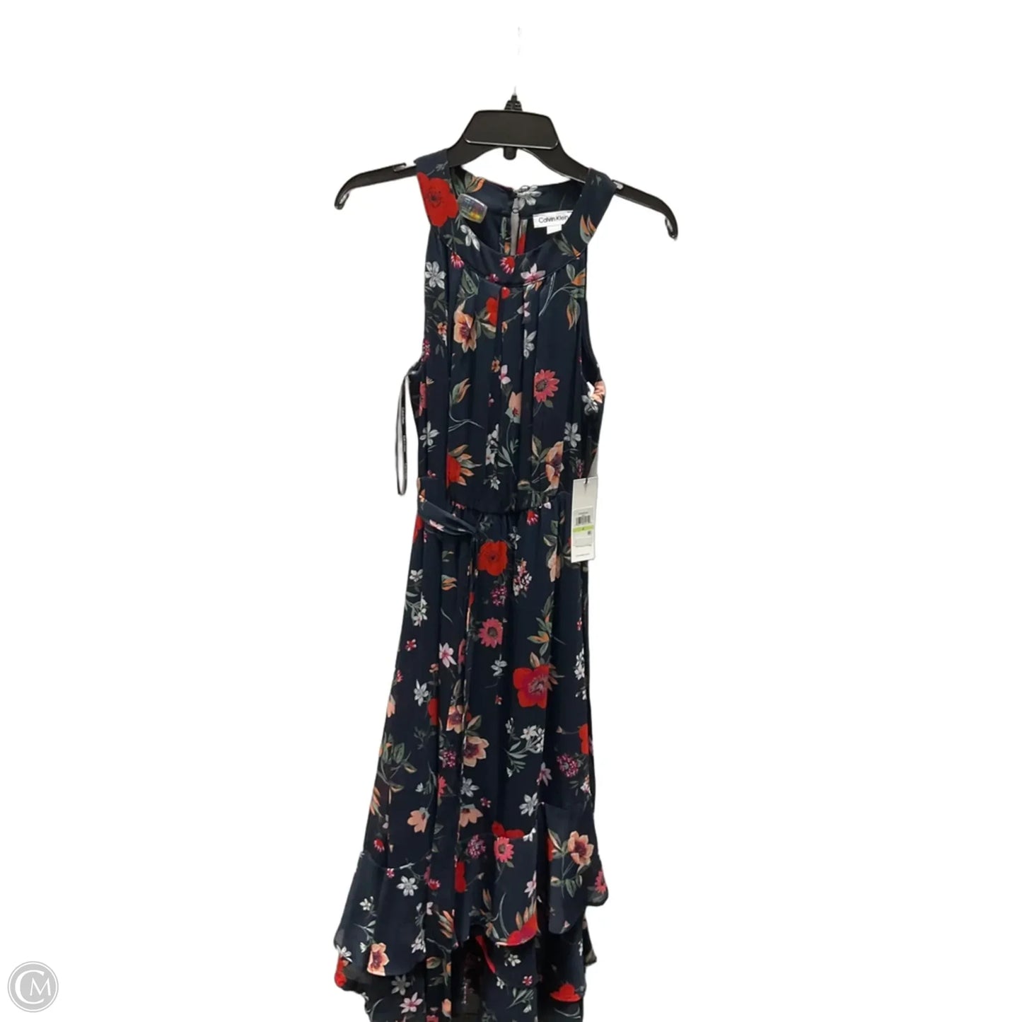 Dress Casual Midi By Calvin Klein In Floral Print, Size: S